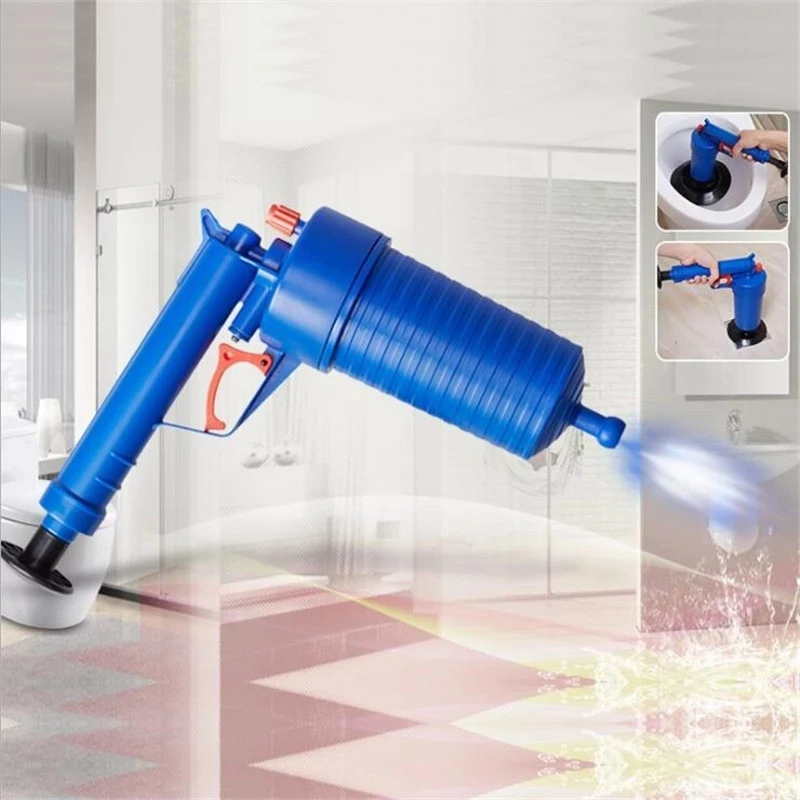 

Air Power Drain Blaster gun High Pressure Powerful Manual sink Plunger Opener cleaner pump for Bath Toilets Bathroom Accessories