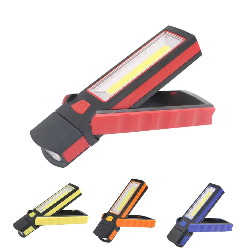 

Work Light Folding Lights Rotating Torch Portable Flashlight Emergency Inspection Powerful for Camping Hunting Orange