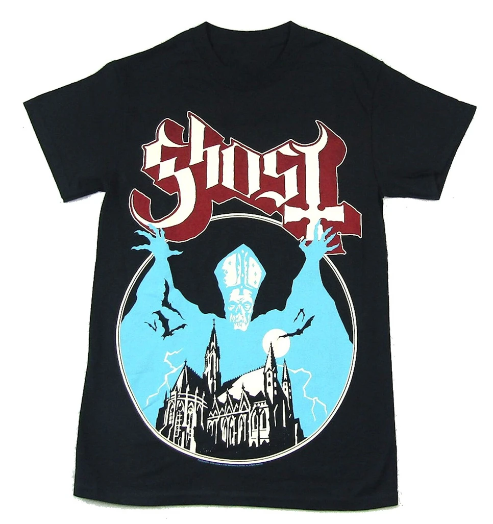 Ghost B. C. Opus черная футболка новая группа товар папа Летний стиль футболка|Мужские