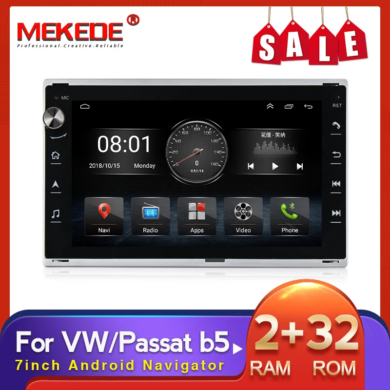 Автомагнитола MEKEDE для VW мультимедийная стерео система на Android с DVD GPS SWC BT Volkswagen PASSAT