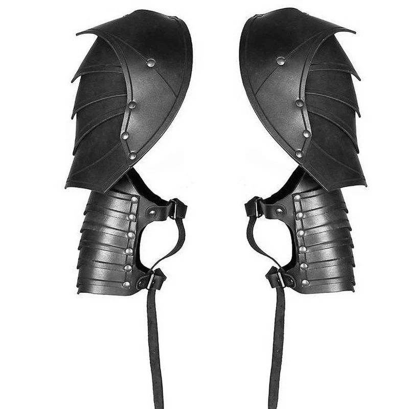 Винтажный средневековый рыцарь солдат наплечная защита кожаный сегментный