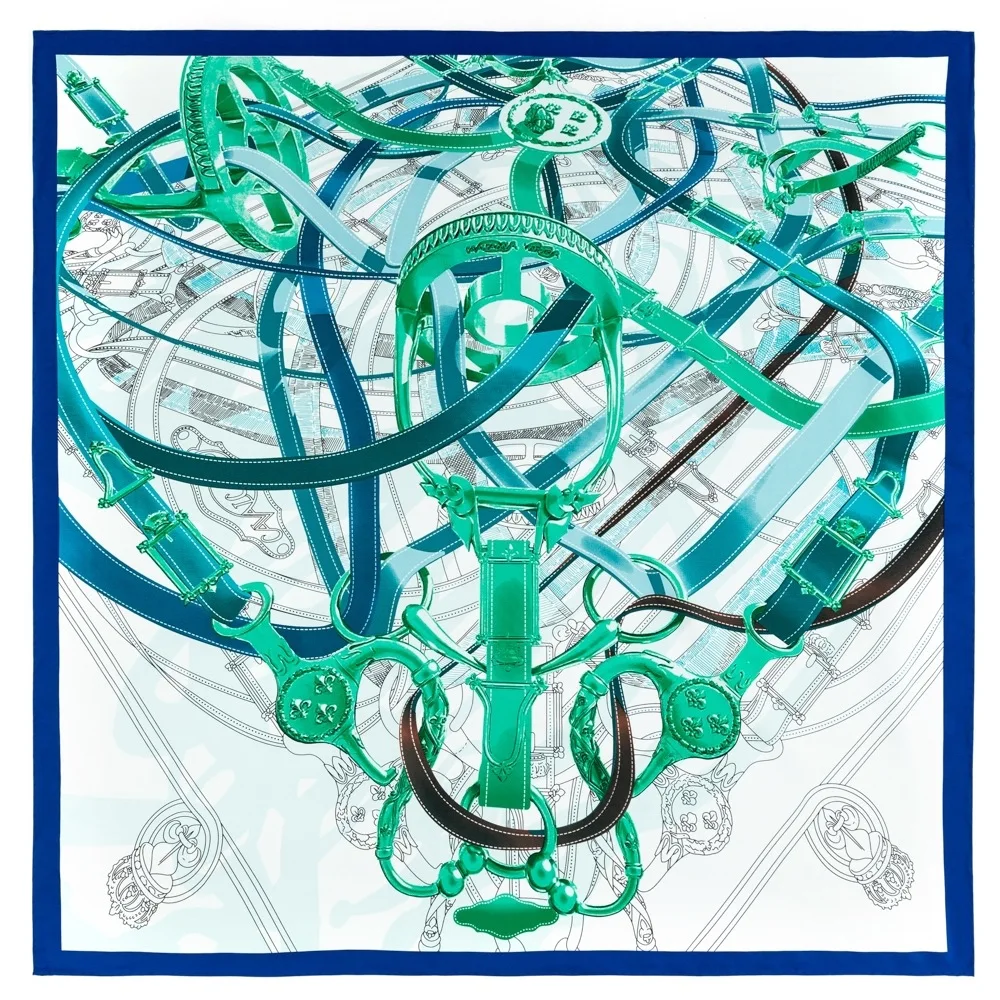 Атласными краями шарф от известных дизайнеров Косынки 90x90 см женский Шелковый