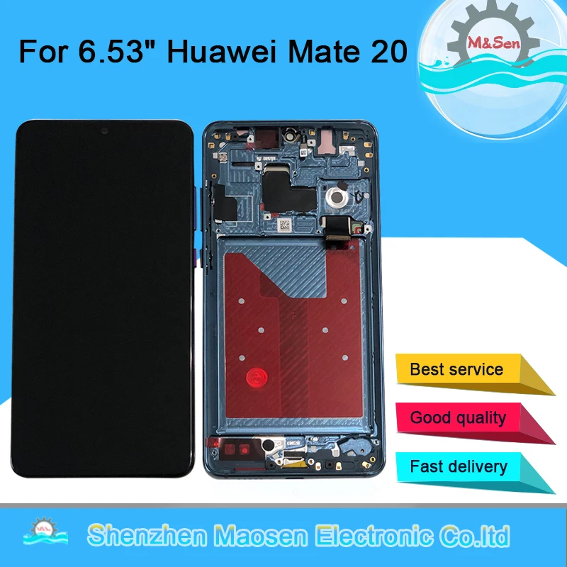 6 53 &quotоригинальный протестированный ЖК экран M &amp Sen для Huawei Mate 20 + сенсорная