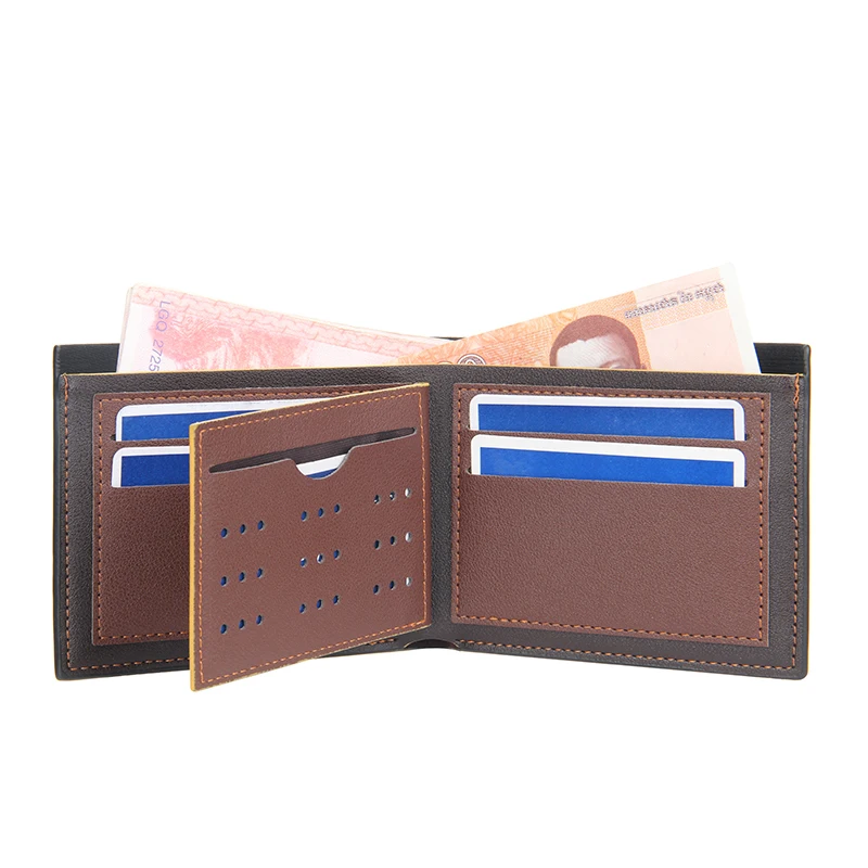 Мужские кошельки модный мужской кошелек с отделением для монет без молнии денег