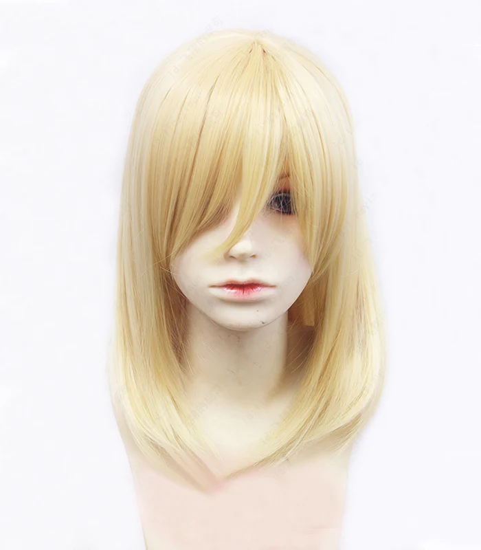 

Howl's Moving Castle Wigs Wizard Howl Wig Short Blonde Heat Resistant Synthetic Hair Anime Cosplay Wig + Wig Cap
