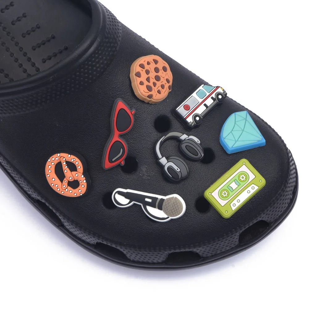 Shoe Decoration Croc Charms PVC Sweet  Food  Dollars Sunglasses Diamonds Shoe Decorations Accessories for Kids Adults Gifts