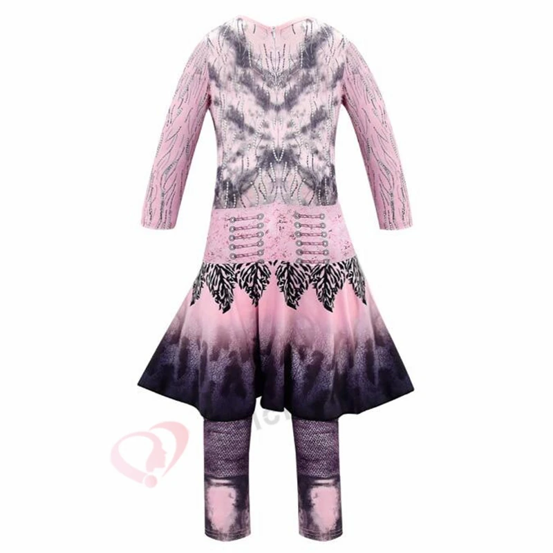 pink audrey costumes girl halloween costumes for kids women fancy party costume evie descendants 3 mal cosplay fantasia costumes free global shipping