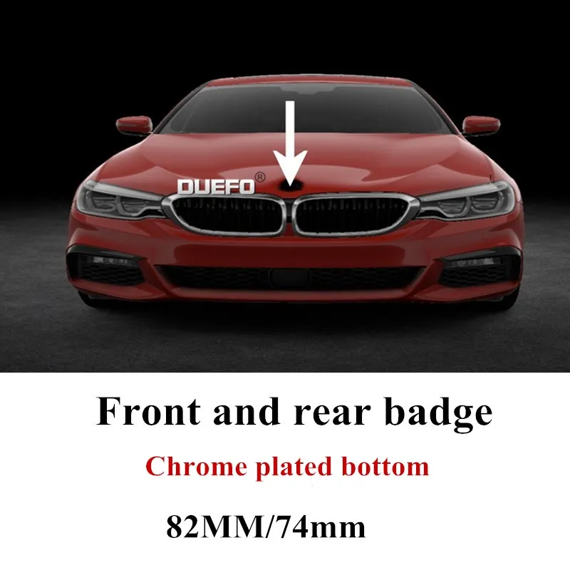 Хромированный фон синий белый серебристый 82 мм 74 Автомобильный значок капот