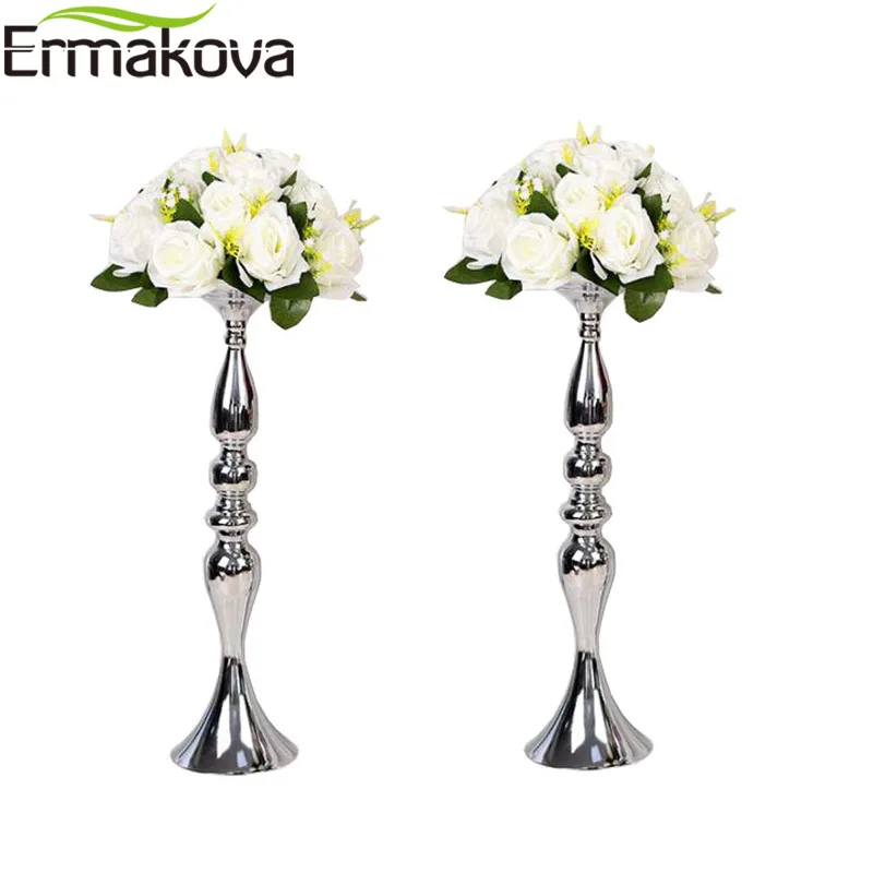 ERMAKOVA серебряный подсвечник столбик для событий дорожный свинцовый цветок