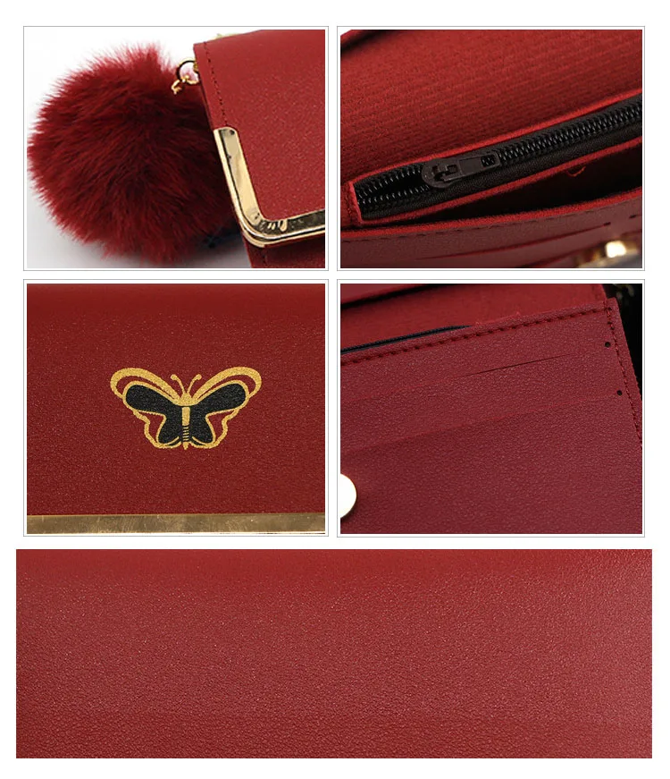 

Fashion printed Bow PU leather money bag for Women Long Clutch wallet ladies zipper hand bag Coin Purse Card holder phone pouch