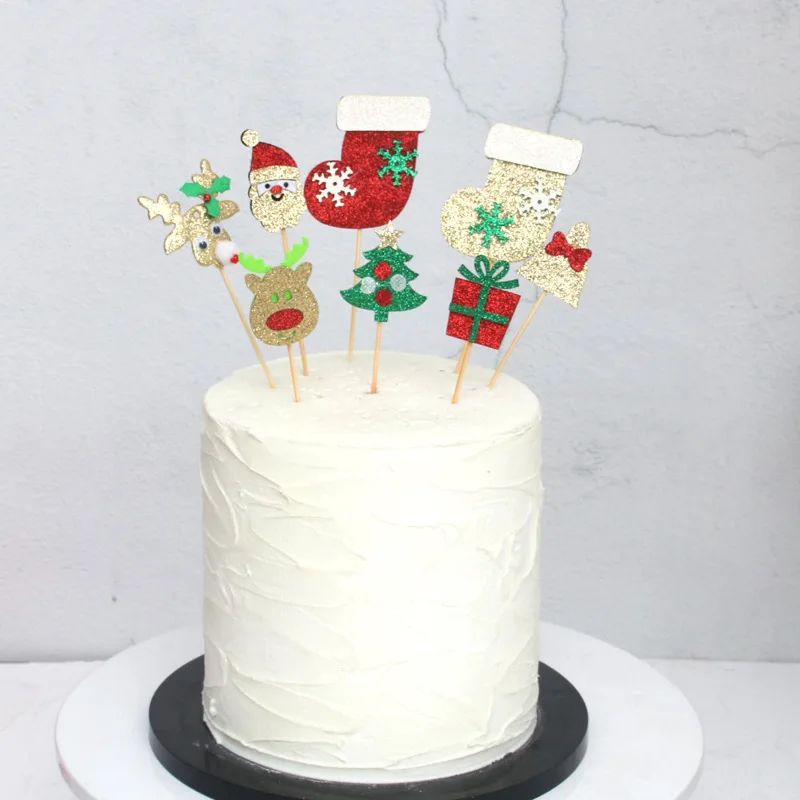 Socks Card-inserted Cake Decoration Plug-in Christmas Series Cake Decoration Plug-in Santa Claus