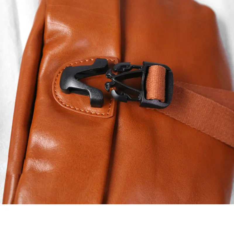 Кожаная нагрудная сумка AETOO в стиле ретро маленький мужской саквояж на плечо