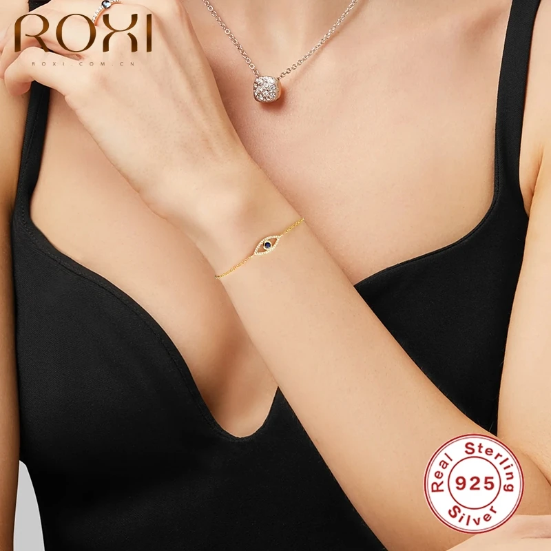 Женский маленький циркониевый браслет ROXI из стерлингового серебра 925 пробы с