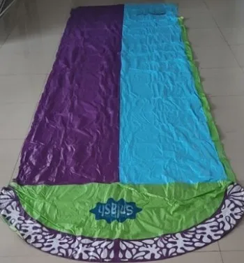 저렴한 4.8M 야외 지상 서핑 더블 워터 슬라이드 풍선 놀이 센터 슬라이드 어린이 여름 뒤뜰 수영장 게임 매트