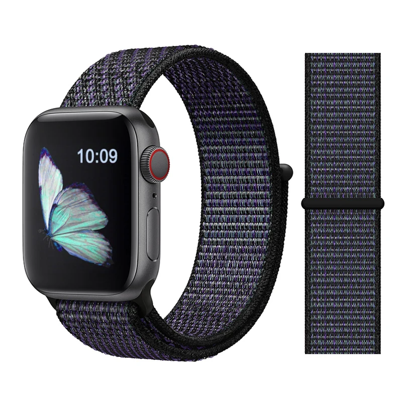 Hyper Grape Спортивная петля для Apple watch Band 4 5 correa iwatch 3 2 1 42 мм 38 мм 44 мм 40 мм Apple watch ремешок браслет pulseira аксессуары - Цвет ремешка: Hyper Grape