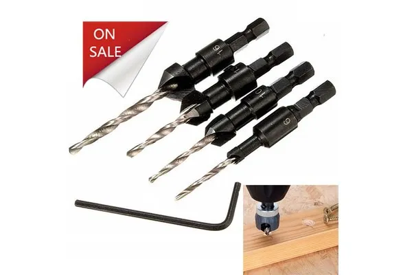 Набор столярных сверл 4 шт. 5 фрез HSS Столярный инструмент 6 12 #|сверлильные станки