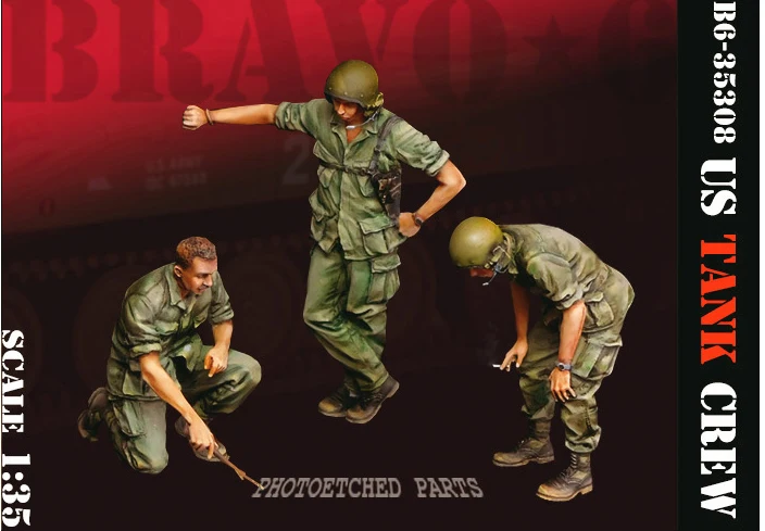 

1:35 resin model soldiers 2 US troops stationed in Vietnam need manual painting model assembly kit xd302