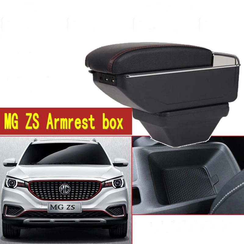 

Arm Elbow Rest For MG ZS Armrest Box Center Console Central Store Content with Cup Holder USB Interface