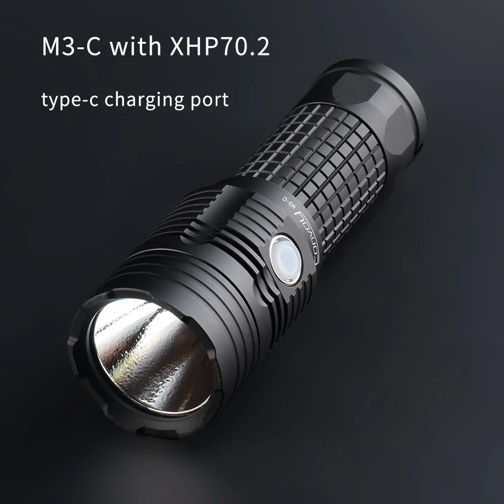 구매 호송 M3-C 가장 강력한 Led 손전등 Cree XHP70.2, 4300lm, 유형-c 충전 인터페이스, 26650 캠핑 플래시 토치 라이트