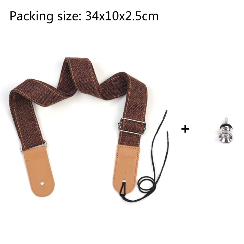 

Adjustable Guitar Strap for Guitar/Bass, Soft Strap with Soft Cotton Leather End