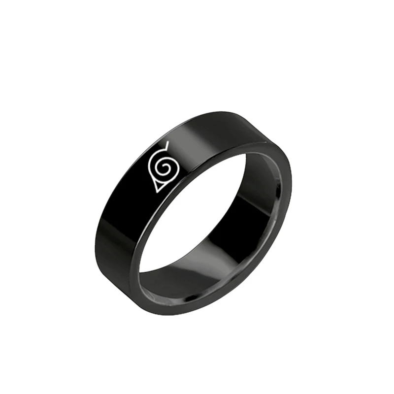 Аниме Akatsuki Uzumaki Gaara Aburame кольцо с изображением Знака Доллара хип-хоп черные кольца
