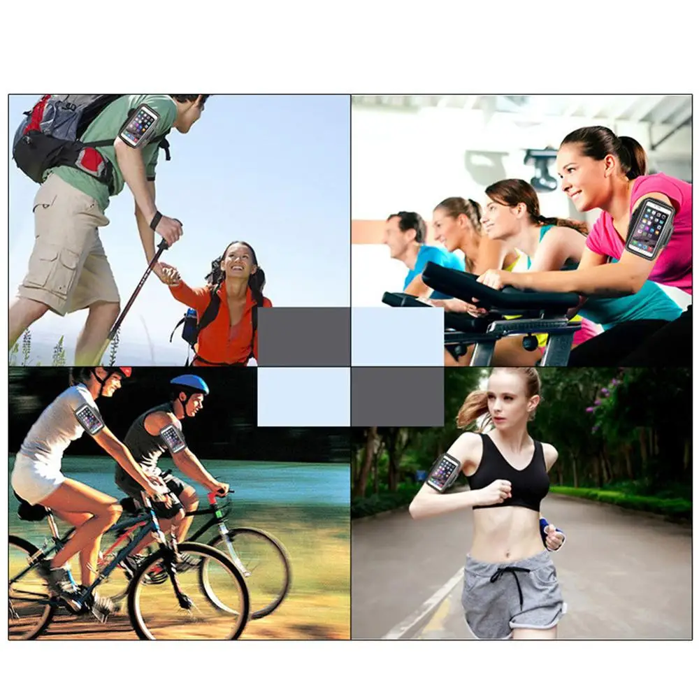 

Waterproof Running Cell Phone Armband for iPhone 11 XS XS MAX Samsung Galaxy S10 Phones Within 6" Adjustable