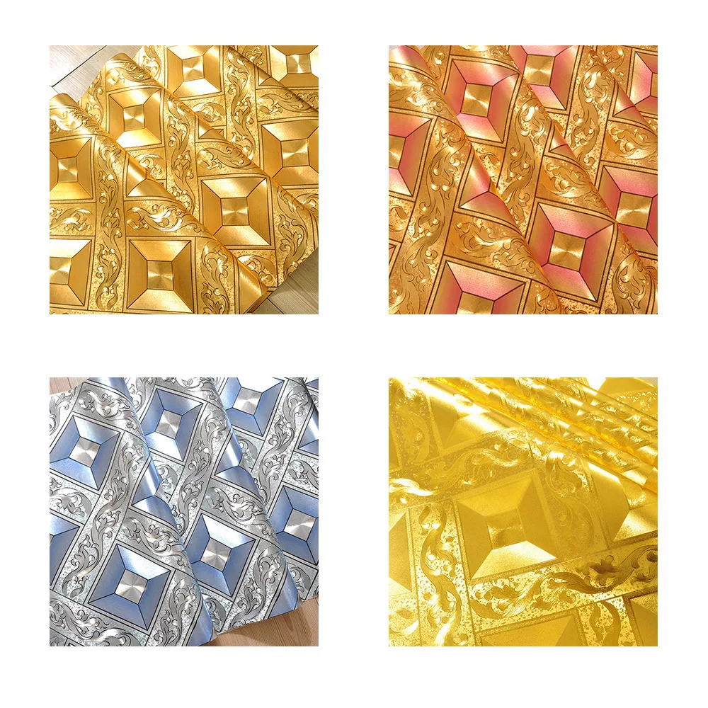 Мозаичная сетка фон мерцающие обои золотой металлик лист Настенная Наклейка на