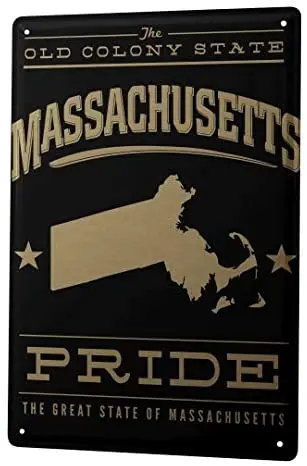 

Оловянные таблички для декора, приключение к путешествиям, массачусетская гордость