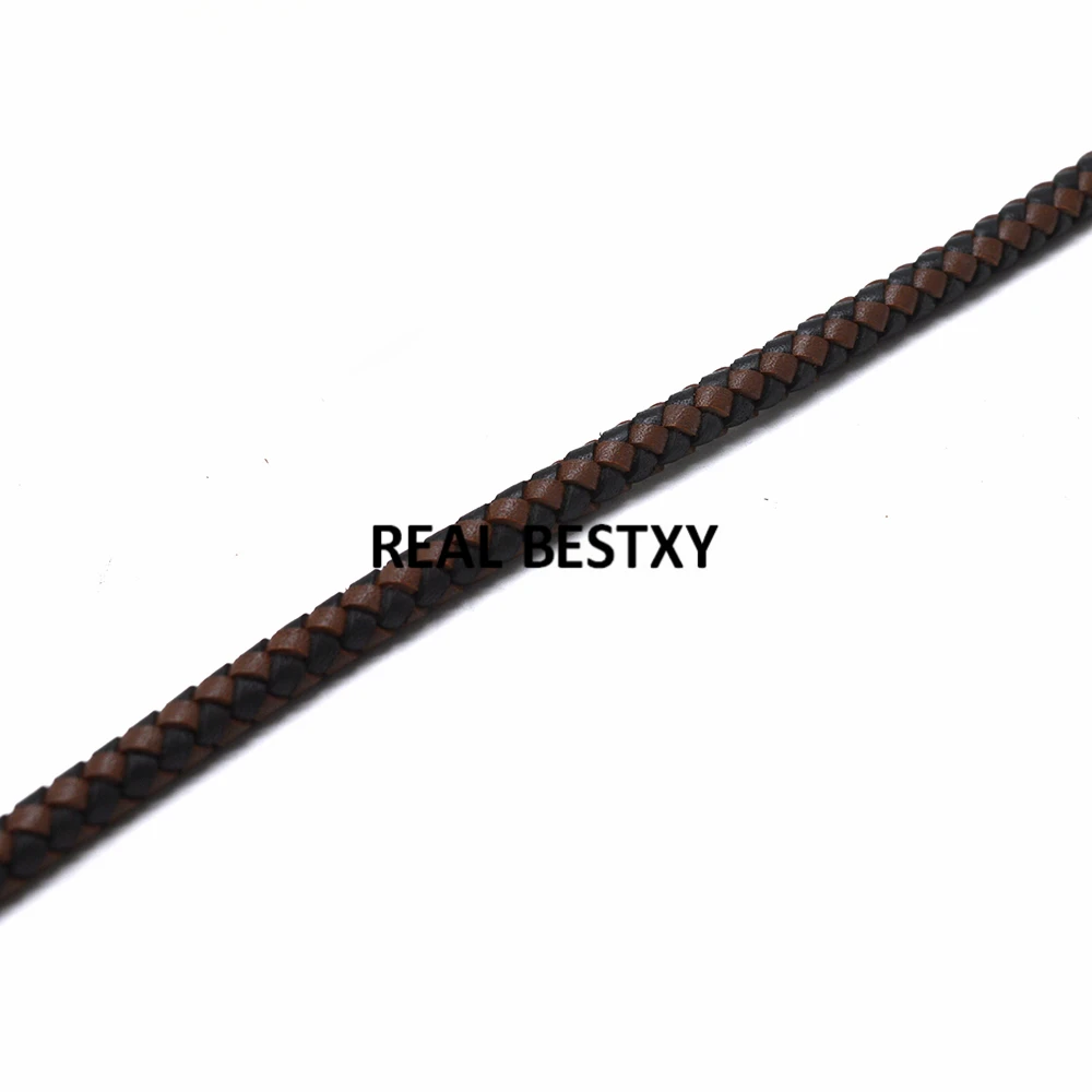 2 м/лот приблизительно 6 мм коричневый черный цвет Плетеный Круглый Шнур из