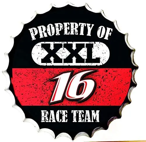 

Настенные знаки в виде свиньи, Жестяная Табличка для бутылок, металлический жестяной знак, гоночная команда, круглые металлические знаки дл...