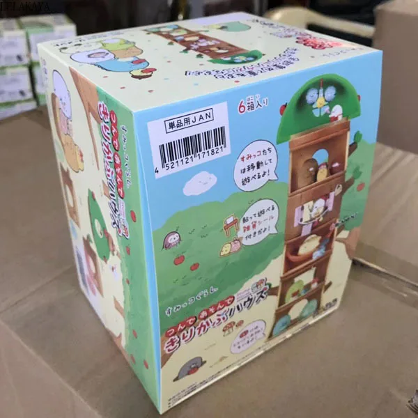 6pcs anime sumikko gurashi tree stump house vacation doll pvc action figure collection model educational toys gift for children free global shipping