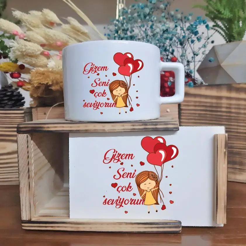 

Personalized Love Design Wood Boxed Luxury Cup