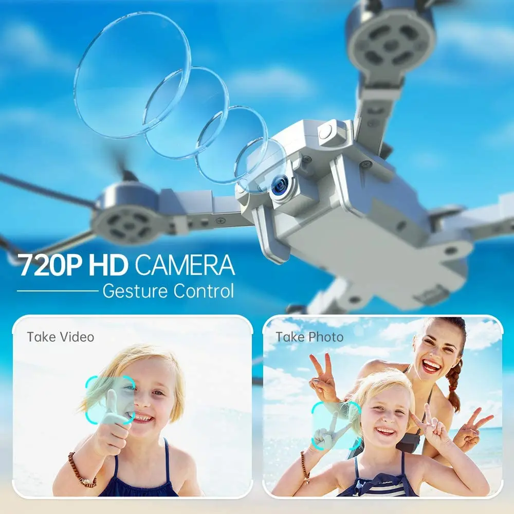 Складной мини Дрон SNAPTAIN AA10MQ с HD камерой 720P FPV Wi Fi Радиоуправляемый квадрокоптер