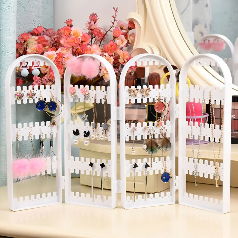 

2pcs Jewelry Display Rack Jewelry Earrings Necklace Storage Display Stand
