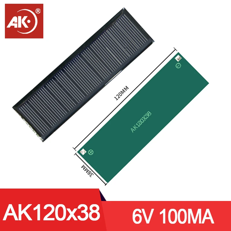 10 PCS AK Mono/Poly Mini Panel Solar Bank Power Energy Kit Cell Complete Portable 4V 5.5 V 5V 6V 7V 8v 9v 10v 12v 1W Generator