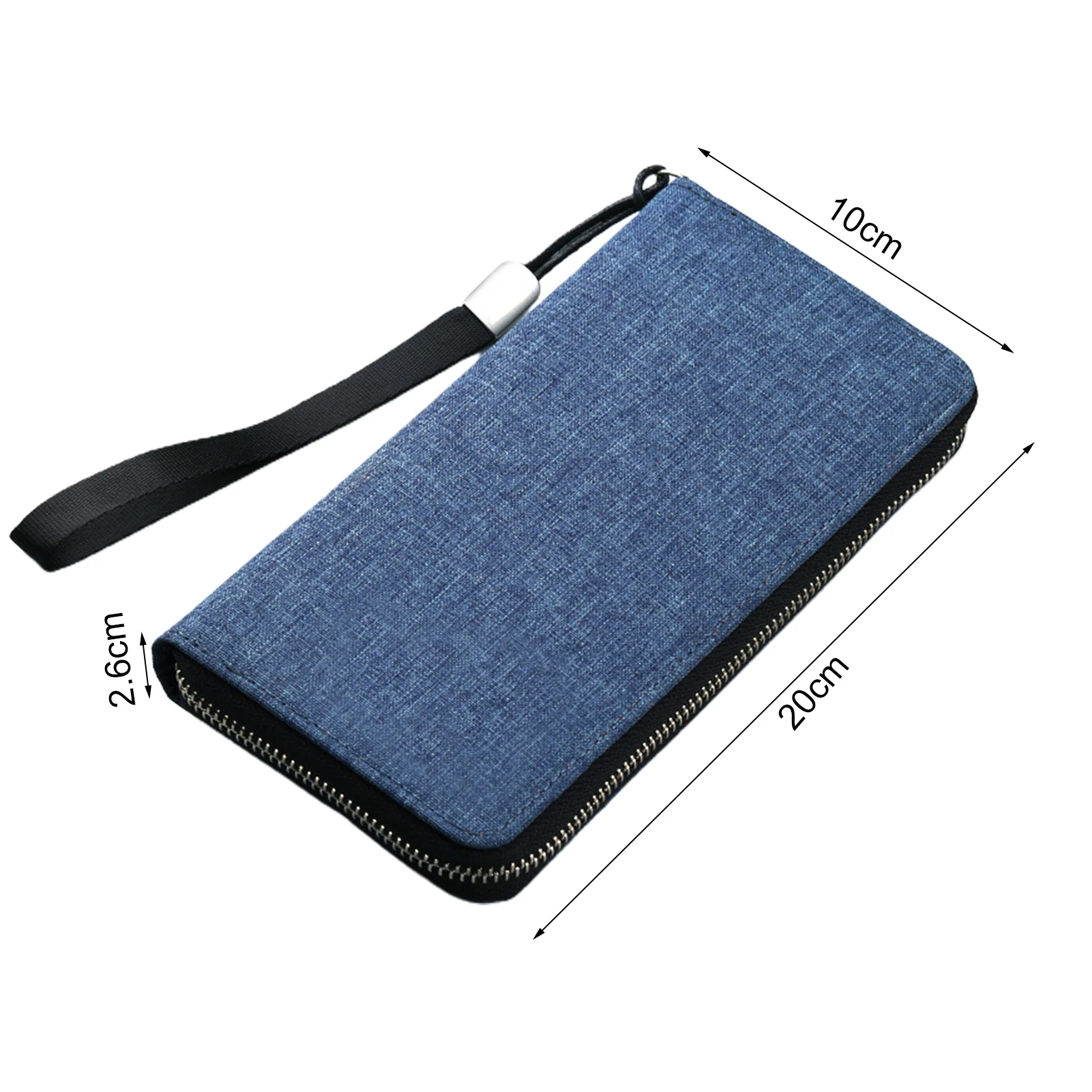 

2021 Fashion Men Multi-slot Large Capacity Canvas Card Cash Wallet Zipper Business Handbag