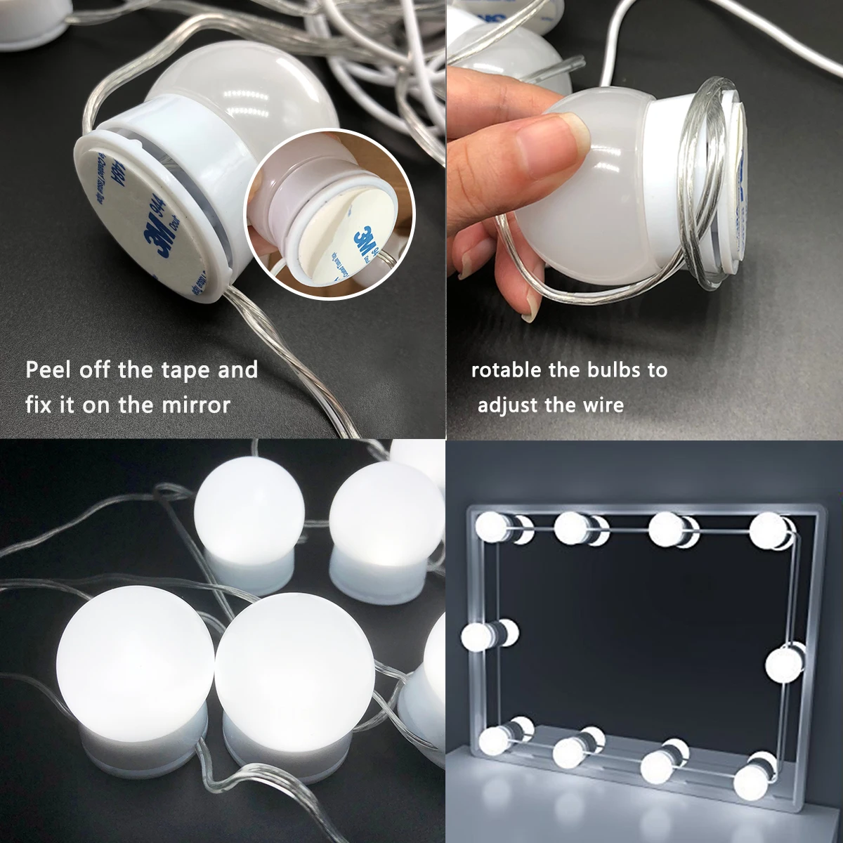 Высокое качество 10 шт. светодиодный светильник для туалетного столика в