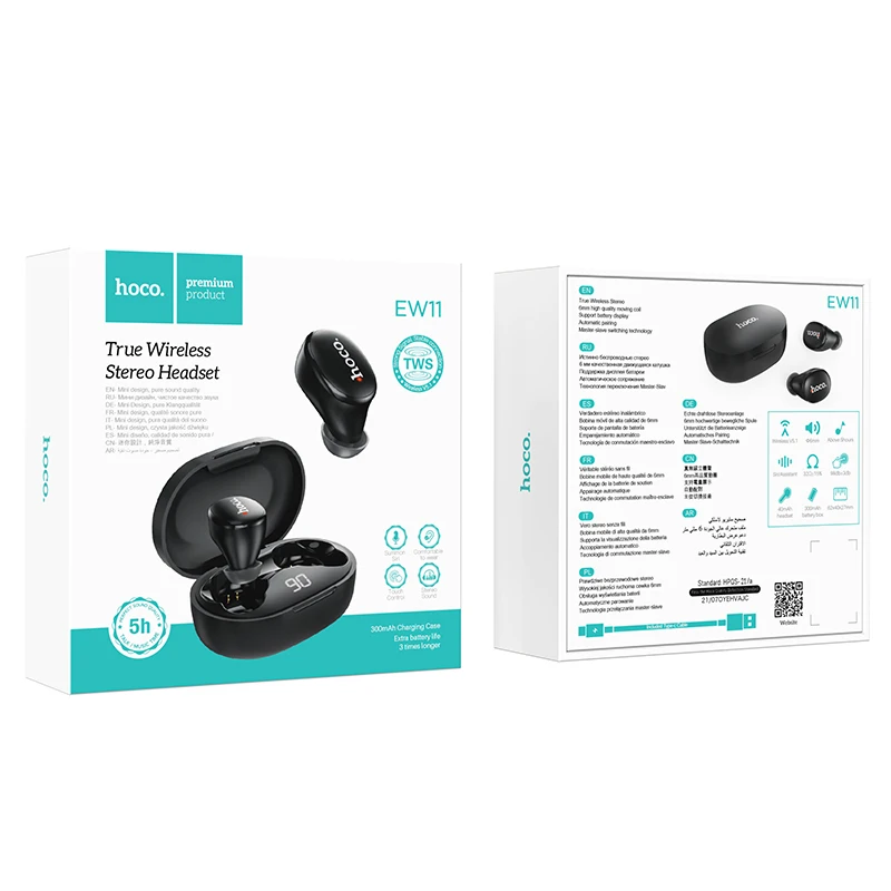 Фото TWS-наушники Hoco EW11 с поддержкой Bluetooth и сенсорным управлением Электроника TWS-наушники Hoco EW11 с поддержкой Bluetooth и сенсорным управлением Электроника