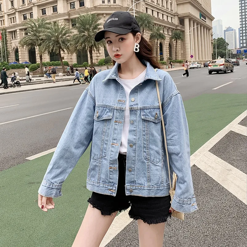 Женская джинсовая куртка с блестками свободная бахромой весна 2021 | одежда