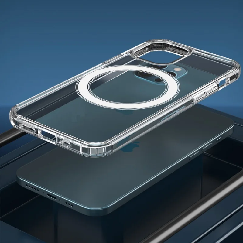 

Magnectic Phone Case for IPhone 12 Pro Max 12 Mini Case for Magnet Wireless Charging Shockproof Full Protection PC+TPU Case