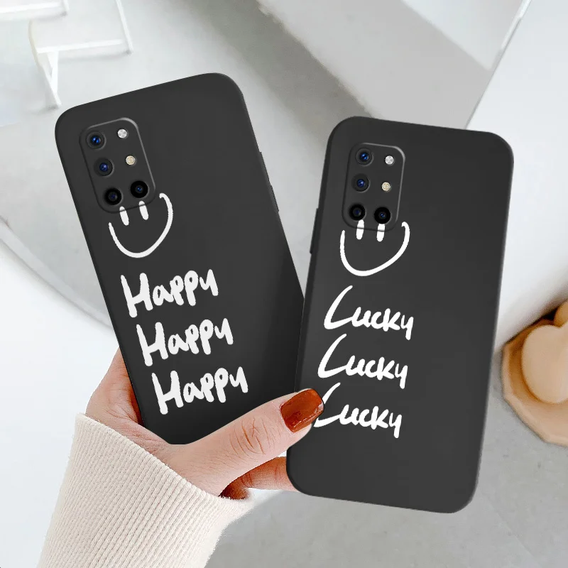 

Lucky Letters Camera Lens Protect Case For Oneplus 8t 9 9pro 9r pro Ultra Thin Shockproof Soft Liquid Silicone Phone Cover Funda