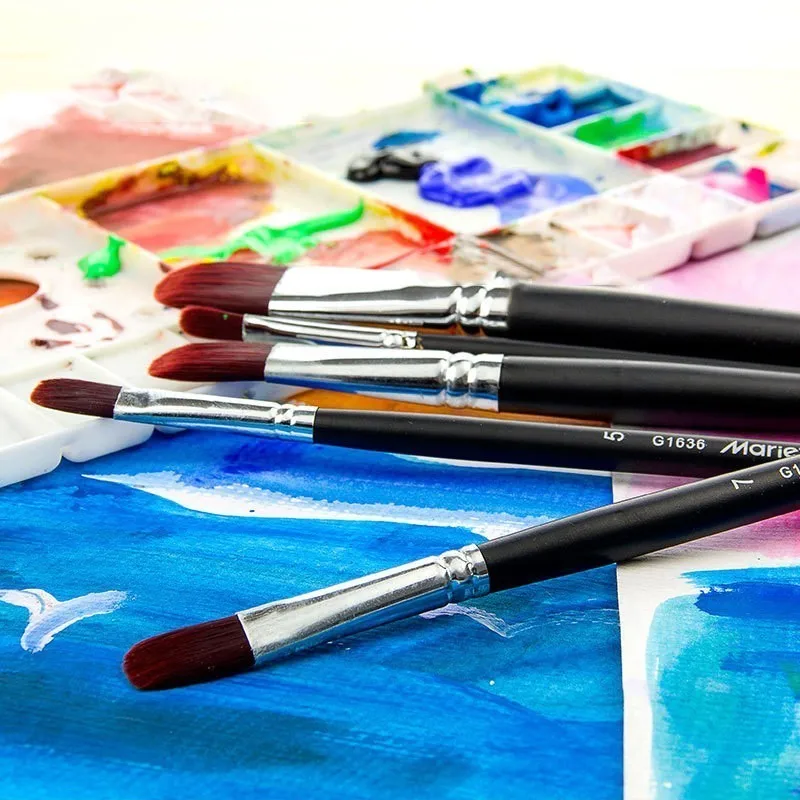 Кисть для масла утки язык нейлоновая кисть винно-красная гуаши акриловая