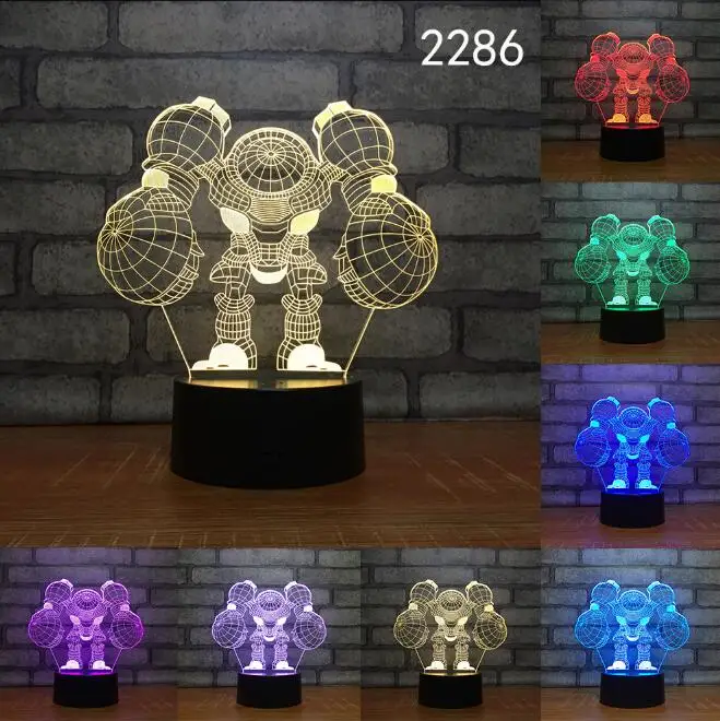 3d lamp 7 7 цветов абстрактный круг фрукты свет Новинка Светодиодный 3d-ночник настольная лампа сенсорный Рабочий стол свет цвет яркий подарок вечеринка по случаю Дня рождения спальня - Испускаемый цвет: 3d lamp 7