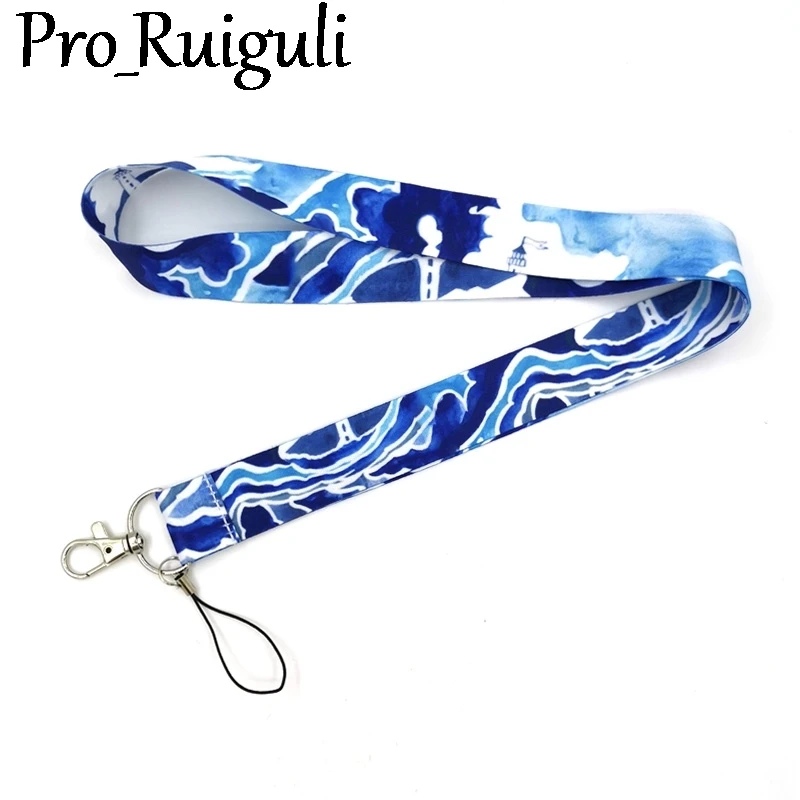 30 шт. Япония Хокусай волны ручной браслет цепочка для ключей ремешки