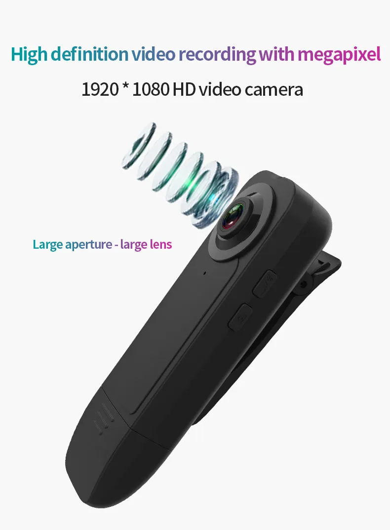 Full HD 1080P задняя портативная ручка камера с ночным видением Обнаружение движения