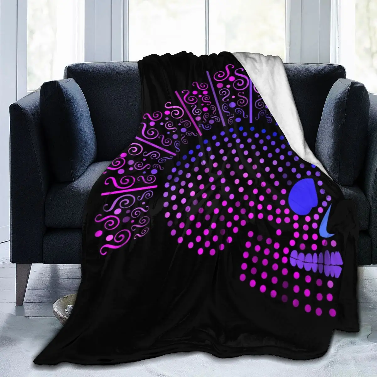 

Knight Skull Design Soft Blankets For Bed Couch Sofa All Season Warm Flower Fleece Blanket Throw Dropship Wholesale Fuzzy Throws