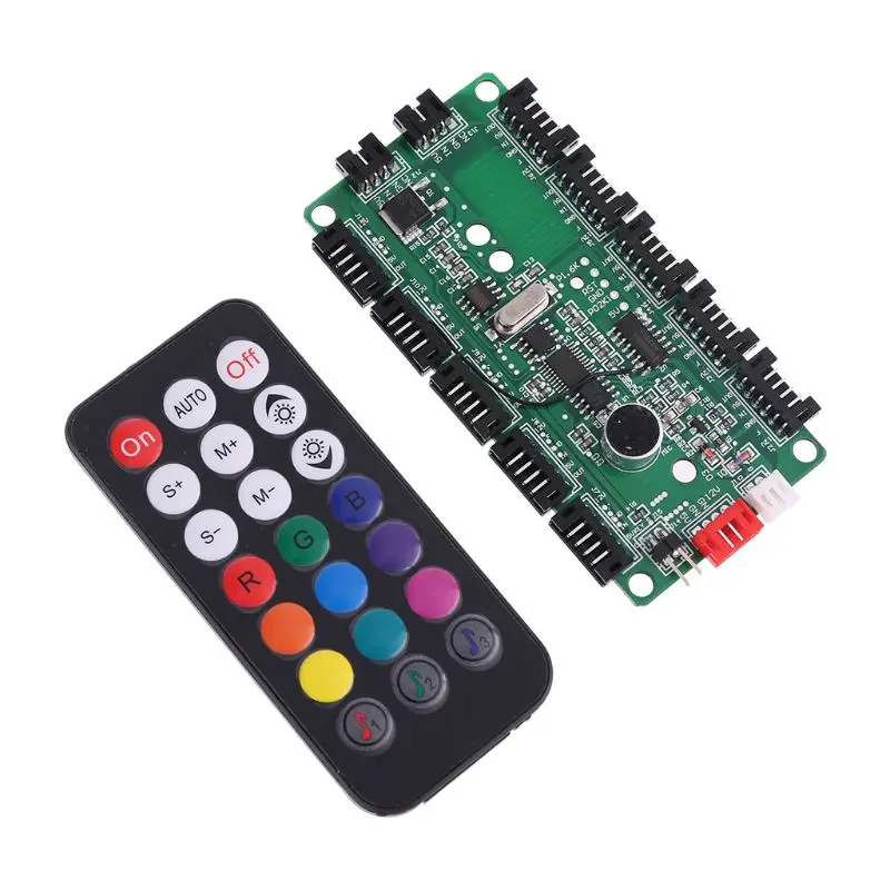 Регулируемый музыкальный компьютер ПК RGB охлаждающий вентилятор контроллер