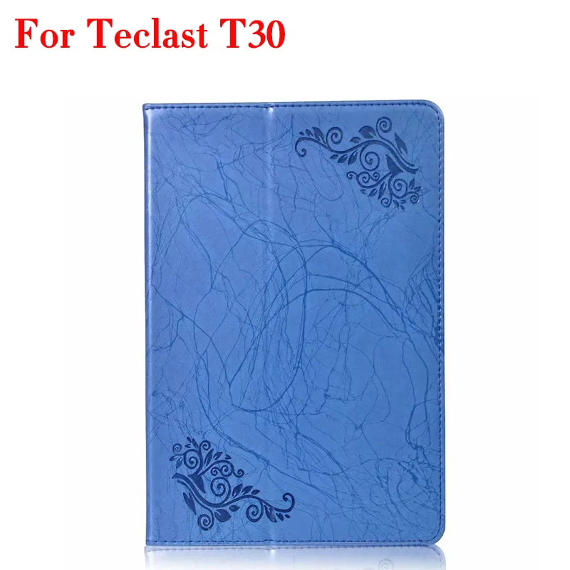 T30-blue Чехол с принтом для Teclast T30 10," планшетный ПК Стенд защитный чехол из искусственной кожи для Teclast M30+ стилус - Цвет: T30-blue