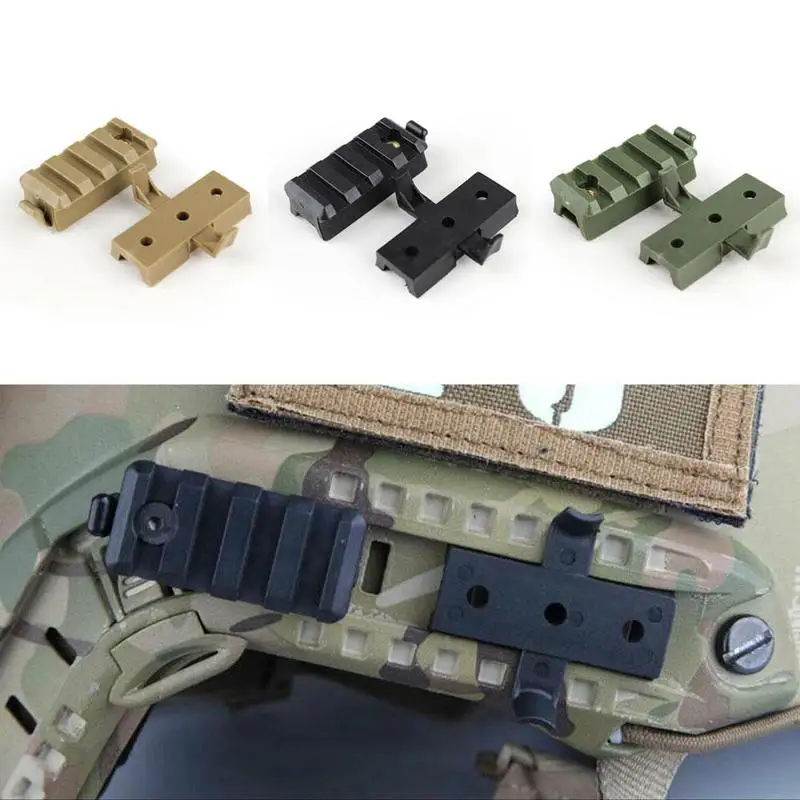 

Airsoft Tactical Helmet Accessory ABS Plastic Tactical Protective Outdoor Kit Helmet Tactical Rail Adapter Mount Helmet Rai D2I7