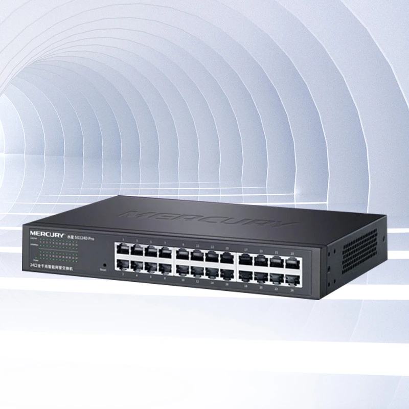 MERCURY SG124D 24 Порты коммутатор Gigabit Ethernet 10/100/1000 Мбит сетевой Auto MDI/MDIX|Сетевые